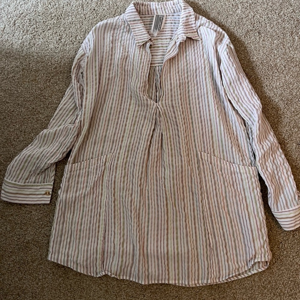 Free People Multicolor Striped Shirt